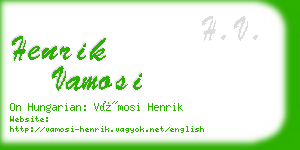 henrik vamosi business card